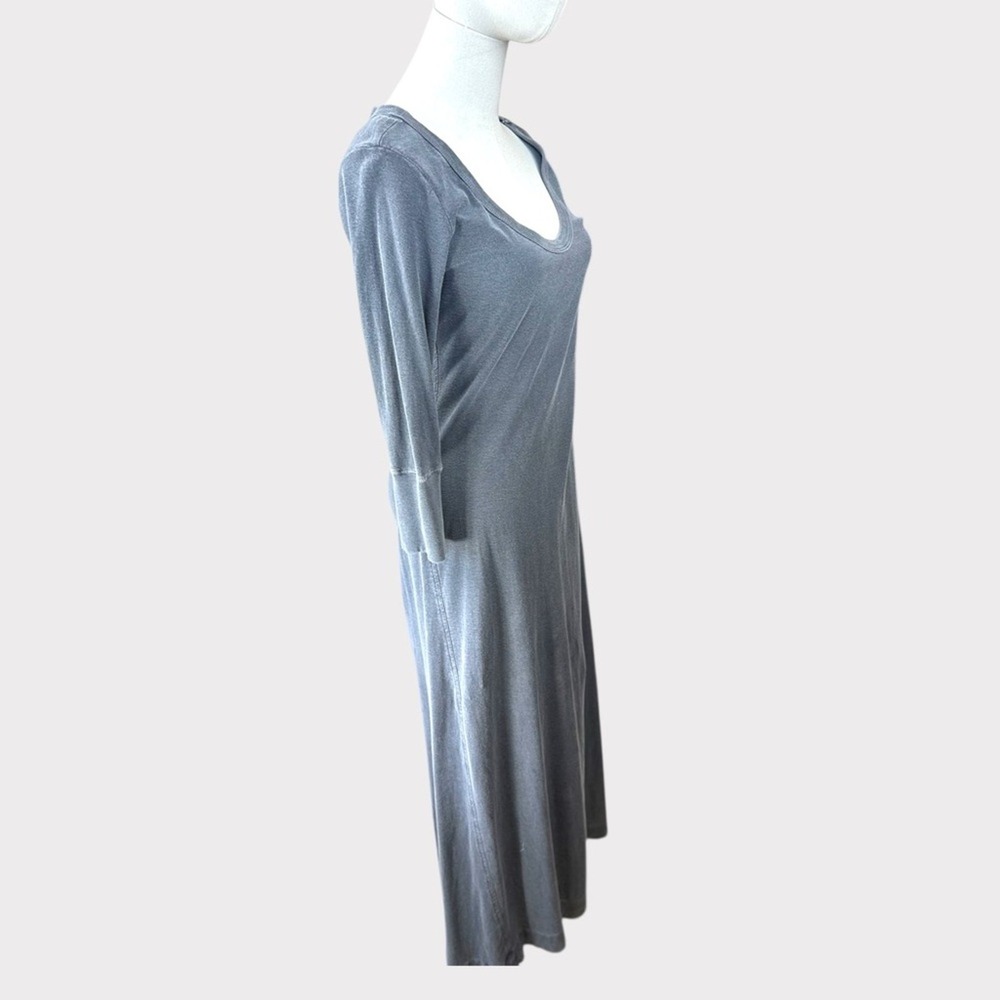 James Perse size 2 = Small the Rib arsenic Long Sleeve scoop neck maxi Dress - Picture 5 of 8